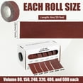 thumbnail image 5 of AEVXKHI 6pcs Emery Cloth Roll 80 150 240 320 400 600 Grits Sandpaper Roll Wear Resistant Abrasive Sandpaper Roll for Metal Hardwood Plastic Polishing and Sanding, 5 of 12