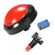 thumbnail image 3 of Juego Botón de Presión 98mm Redondo Interruptor de Botón Iluminado LED 12V con Microinterruptor para Videojuegos Arcade Rojo 1 pieza, 3 of 5