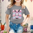 thumbnail image 2 of XDZJLR T-Shirts Filles Enfants Pâques Graphique Coupe Ample Décontractée Manches Courtes Col Rond pour Garçons Vêtements 3-4 Ans, 2 of 4