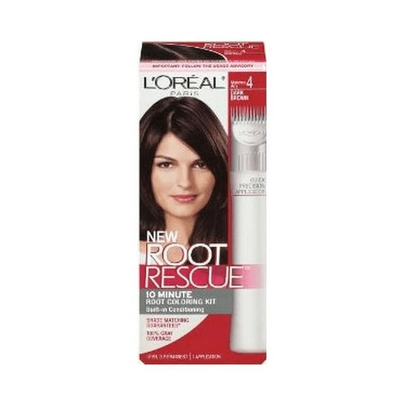 L'Oreal Paris Root Rescue Permanent Hair Color, Dark Brown 4 (6 pack)