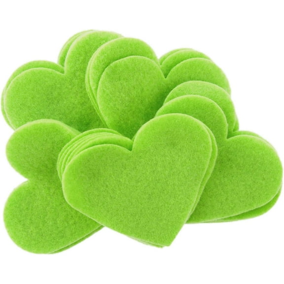 Playfully Ever After 3 Inch 28pc Felt Hearts (Light Green)