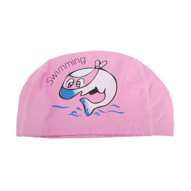 Gorro de Natación Elástico con Patrón de Ballena Rosa 1 Pc
