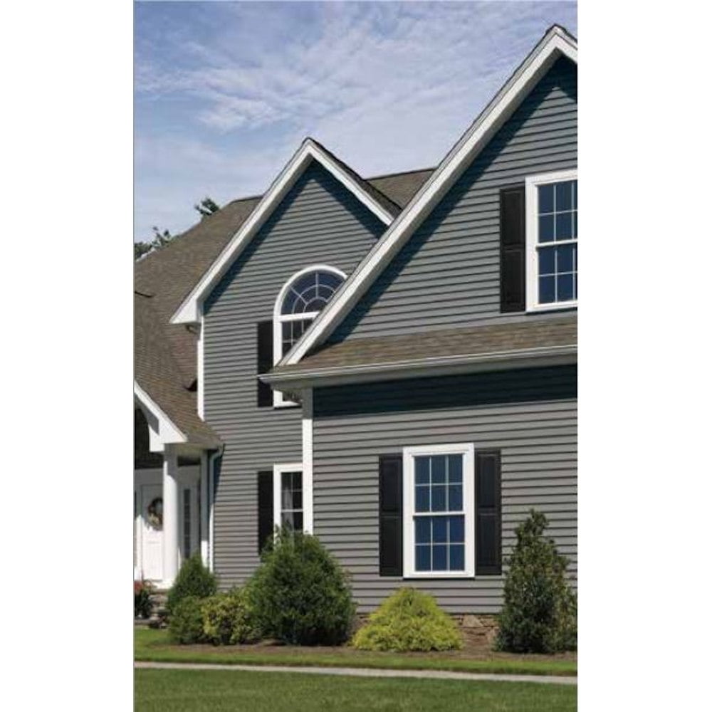 Pacific Blue Vinyl siding by CertainTeed The style on the left is Monogram  and on the right is Restorati…