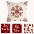 thumbnail image 2 of OUSITAID 4PCS Christmas Cushion Covers 45cm Square Decorative Throw Pillow Case  Snow Pillow Cover with Invisible Zipper For Home, 2 of 7