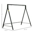 thumbnail image 3 of Patio Furniture Outsunny Metal Porch Swing Stand, Heavy Duty Swing Frame, Hanging Chair Stand Only, 528 LBS Weight Capacity, for Backyard, Patio, Lawn, Playground, Black,Patio Chairs, 3 of 9
