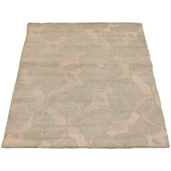 ECARPETGALLERY Tapis Noué à la Main pour Salon, Salle à Manger et Chambre à Coucher Transitionnel Collection La Seda 3'9" x 6'0" en Vert