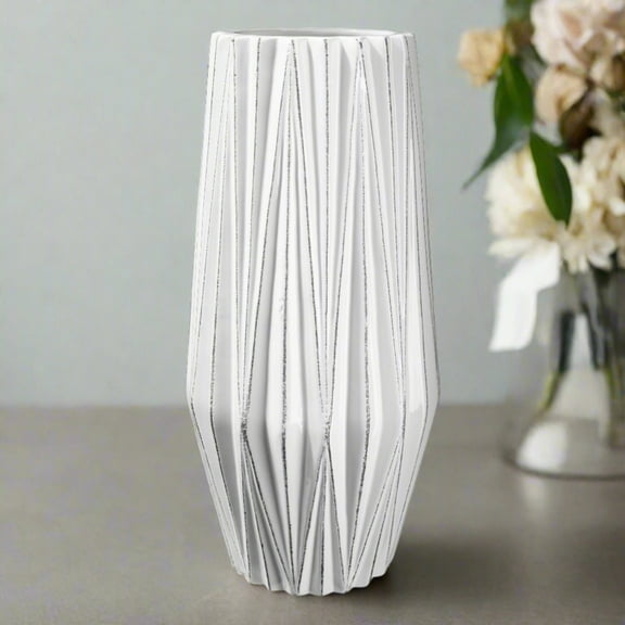 Nexley Embossed Spike Ceramic Vase