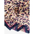 thumbnail image 4 of Women Leopard Print Square Satin Scarf, 35" Large Silky Head Wrap Scarves Bandanas, 4 of 6