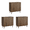 Walnut(3 Pack), variant on Algherohein Modern Sideboard and Buffets Cabinet,Entryway Cabinet with 4 Grille Striped Door