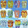 thumbnail image 2 of JTWEEN 12Pcs DIY Diamond Keychain Kits,Mosaic Making Diamond Painting Pendant,5D Key Ring Full Drill Mosaic Making flip flops butterfly shape, 2 of 7