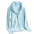 thumbnail image 4 of Women's Sun Protection Jacket Hooded Cooling Shirt Athletic Jacket (Light Blue XXXL), 4 of 4