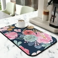 thumbnail image 2 of 2 Pack Washable Rubber Multicolored Flower Leaves Dish Drying Mats for Kitchen Counter Home Large Coffee Bar Pad Accessories and Decor for Utensils Stemware (2pcs 19.5''x12''), 2 of 6