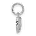 thumbnail image 7 of 14k White Gold Solid Comedy/Tragedy Charm Pendant, 7 of 7