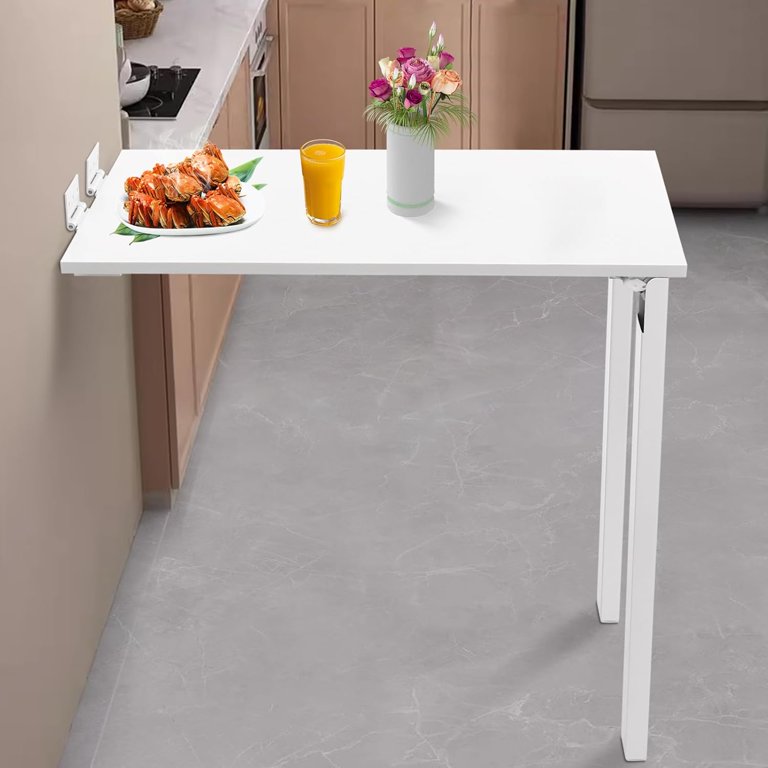 Wall Mounted Folding Table with Legs,