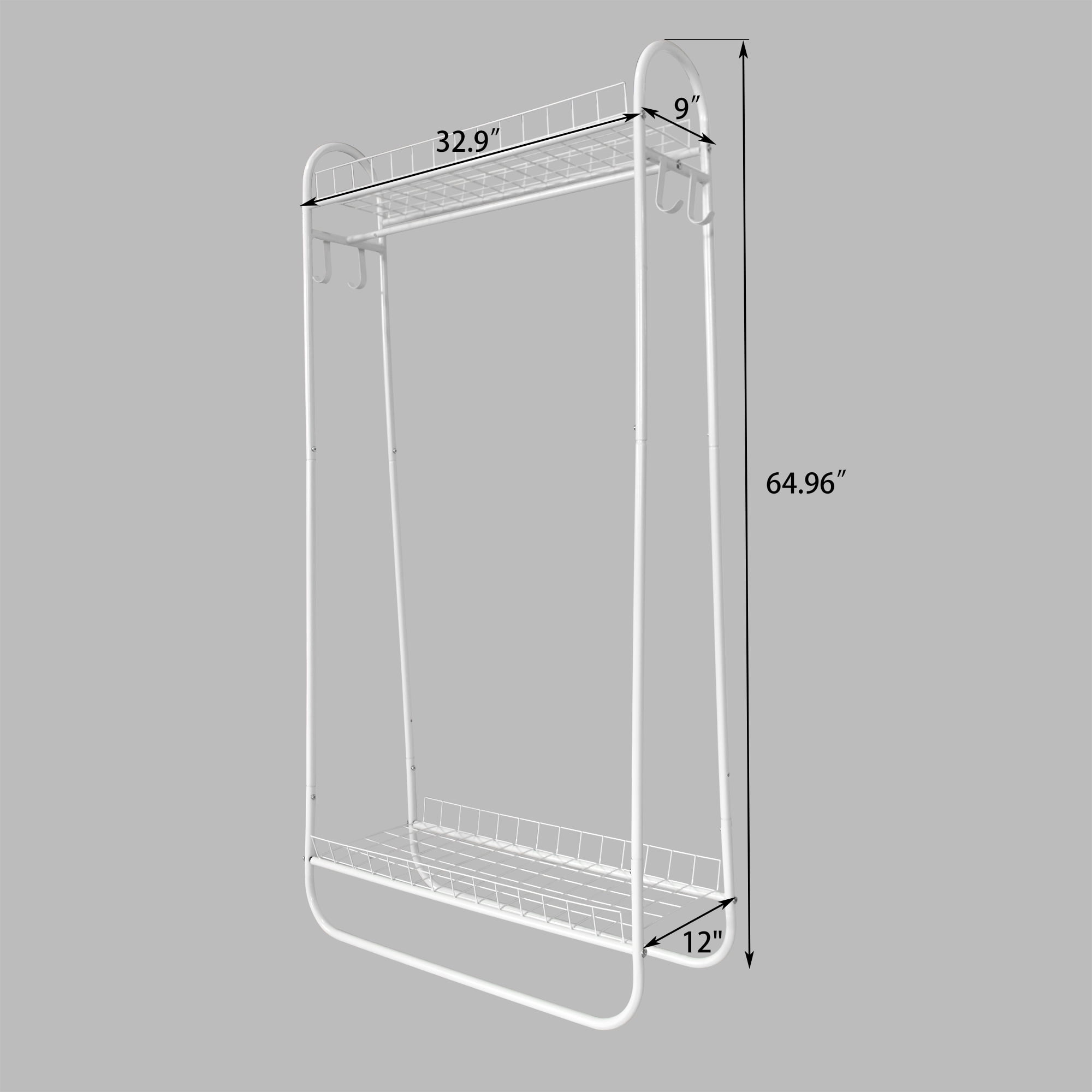 Buy Double Hanging Garment Rack,Clothing Garment Rack Metal Heavy Duty
