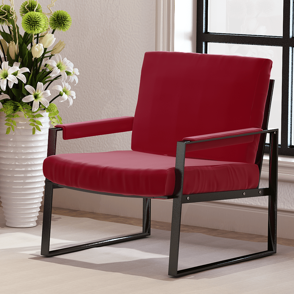 Accent Chair for Living Room, Bedroom Comfy Reading Armchair, Mid