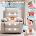 thumbnail image 6 of Recliner Chair with Massage and Heat, 360° Swivel Oversized Recliner Single Sofa Seat, Adult Rocking Chair Reclining Sofa with Cup Holder and Pockets for Living Room, 6 of 7