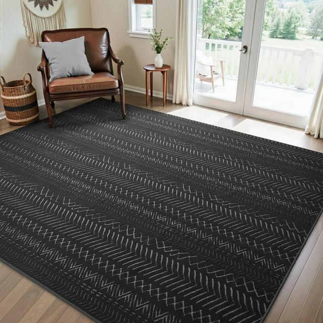 D Boho Area Rug for Living Room Machine Washable Rug Non Slip Carpet Soft Living Room Rug Room Decor Rugs for Bedroom Kids Playroom
