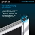 thumbnail image 3 of Dreamline DL-6703-22-06FR Prime 38" Wide X 74 3/4" High Semi Frameless Frosted Glass, 3 of 15