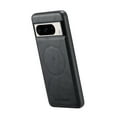 thumbnail image 5 of Compatible with Google Pixel 8 Pro Magnetic Case, Classic Premium PU Leather TPU Hybrid MagSafe Ultra Slim Protective Skin Friendly Shockproof Case Cover for Google Pixel 8 Pro, Black, 5 of 7