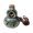 04 flower glaze blue, variant on Ceramic Ocarina in Key of C for Beginners, Six Hole Small Wind Instrument with Lanyard for Music Lessons and Home Study