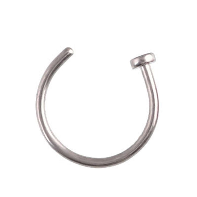 Men Women Stainless Steel Nostril Nose Hoop Rings Hoop Nose Piercing Ring Clip Body Piercing Jewelry Lip Ring - Silver