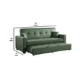 thumbnail image 5 of 82 " Adjustable Sofa Pull Out Trundle Tufted Dark Green, 5 of 5