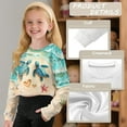 thumbnail image 6 of COEQINE Dropped Shoulder Girls Crop Top, Long Sleeve Oversized Sweatshirt, Soft Crewneck Fall Pullover for Kids Casual Wear Age 11-12, Sea Turtle Starfish Beach, 6 of 7