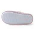 thumbnail image 4 of Women's Warm And Soft Sunrise Woven Plush Slippers with No-Slip Rubber Sole For Indoor, Outdoor, Spa Use (Pink), 4 of 4