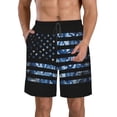 thumbnail image 1 of Fotbe Navy Camouflage American Flag Trajes de Baño Estampados para Hombre, Shorts de Verano de Secado Rápido, Ropa de Playa, Bañadores-3X-Large, 1 of 6