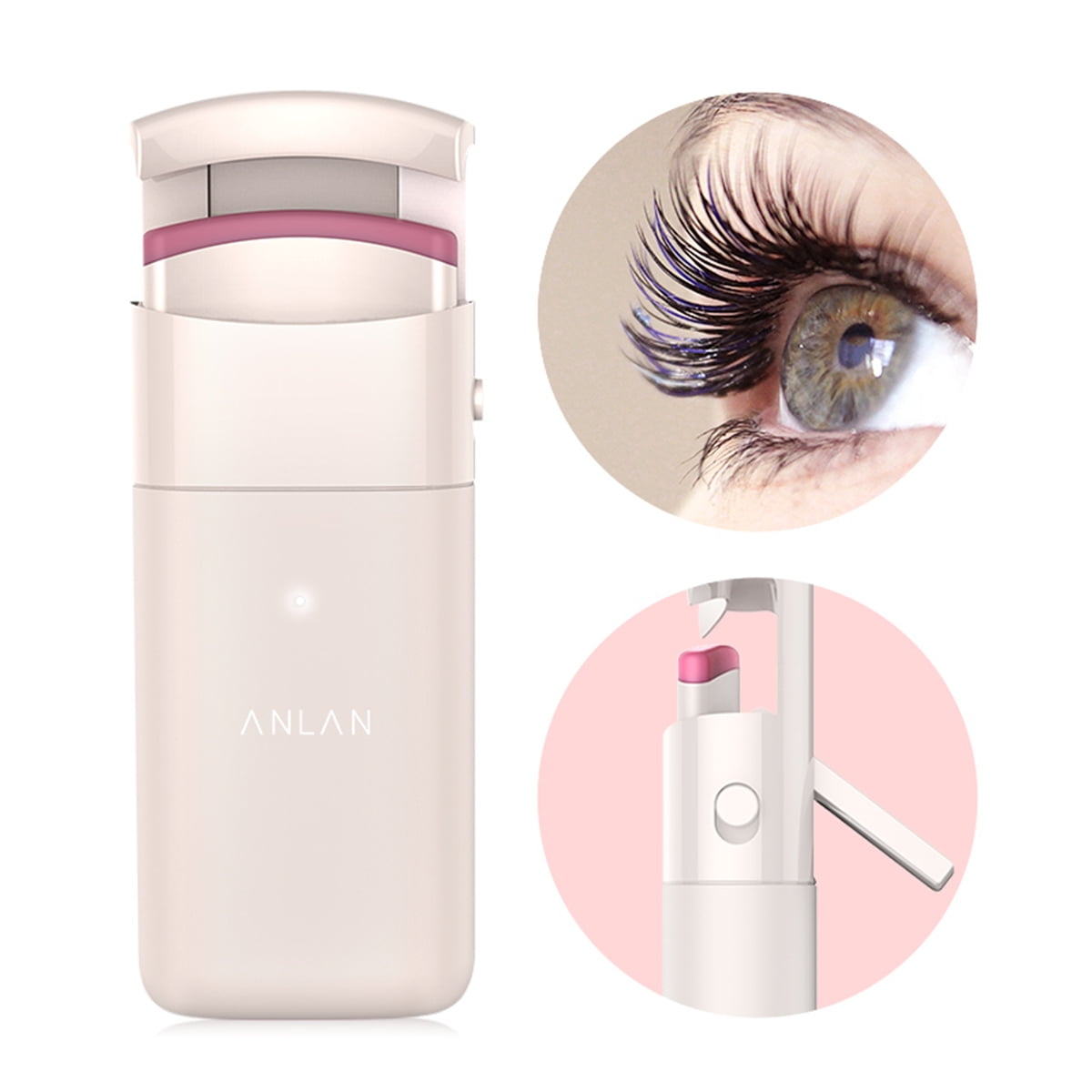 ANLAN Electric Long-Lasting Eyelash Curler Portable Mini Heated Eyelash Perm Eyelashes Clip Curler Device Makeup Tools