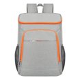 thumbnail image 1 of Greeniant Mochila de almuerzo con aislamiento a prueba de fugas, tela Oxford de primera calidad, bolsa de almuerzo con aislamiento a prueba de Mochilas de mochilero gris naranja, 1 of 6