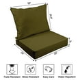 thumbnail image 2 of Vargottam Outdoor Deep Seat Patio Cushions Set 2pcs Seat Set All Weather Replacement Cushion Patio Seat And Back Cushion Set 25"x25"x5" Inches-Olive Green, 2 of 9