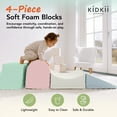 thumbnail image 2 of KIDKII 4 Piece Set Soft Play Original Foam Blocks for Toddlers Home Play Gym, Pastel, 2 of 9