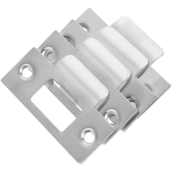STRANDCHIC 4Pcs Front Door Reinforcement Plate Stainless Steel Deadbolt Strike Plate with Easy Installation