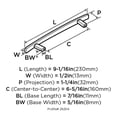 thumbnail image 4 of Amerock A26204 ORB 160 mm Cyprus Cabinet Pull - Oil Rubbed Bronze, 4 of 4