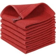 thumbnail image 7 of Evlmd Kitchen Towels，6-Pack Dish Towels 100% Cotton Waffle Weave Ultra Soft Absorbent Quick Drying Dish Rags，Dish Cloths， Dishcloths Sets，Tea Dowels for Kitchen，Bar Towels,12x12 Inches,Red, 7 of 7