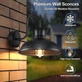 thumbnail image 4 of Apliques de pared exteriores TOBUSA, paquete de 2, de anochecer a amanecer, negro mate, 4 of 7