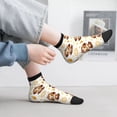 thumbnail image 2 of Fuzoiu Sloth Yoga Print Adult Socks, Crew Moisture-wicking Socks, Unisex Cushion Crew Socks,Casual Sports Ankle Socks, 2 of 7