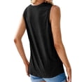 thumbnail image 4 of Fashion Women Sleeveless T Shirts Summer Beach Tank Tops Vest Ladies Loose Kaftan Tunic Blouse PLus Size Black M, 4 of 5