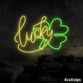 thumbnail image 3 of Craftnamesign Lucky Neon Sign, Clover Leaf LED Sign, St. Patrick Day Decor, 3 of 4
