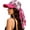 A, variant on Women Scarf Visor Hat, Satin Sun Visor with Head Scarf | Scarf Accent Visor Hat | Satin-Like Fabric | Lightweight Summer Sun Cap | Beach Vacation Accessory | One Piece Design
