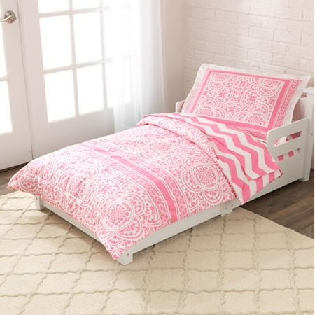 4 Piece Lace And Chevron Comforter Set By Kidkraft Walmart Com