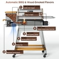 thumbnail image 6 of KingChii Wood Pellet Grill & Smoker with Detachable Body and Legs, 485 Sq. In. Cooking Area, Portable BBQ Grill for Outdoor Patio, Easy to Move & Compact Storage, Up to 425°F, Bronze, 6 of 19