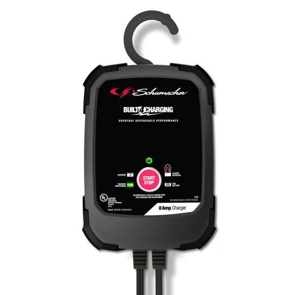 Schumacher Electric 8 Amp 3-in-1 Fully Automatic 6V/12V Rapid Car Battery Charger and Maintainer, SC1279