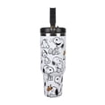 thumbnail image 4 of Peanuts Snoopy & Woodstock All-Over Print 30 Oz White Stainless Steel Water Bottle, 4 of 7