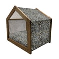 thumbnail image 2 of African Pet House, Abstract Circles and Triangles Exotic Indigenous Art Design from Timeless Culture, Outdoor & Indoor Portable Dog Kennel with Pillow and Cover, 5 Sizes, Multicolor, by Ambesonne, 2 of 5
