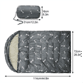 thumbnail image 3 of Waterproof Warm Pet Sleep Bag Outdoor Camping Dog Bed Blanket Plush Cushion Mattress Drawstring Kennel Mat B, 3 of 6