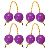 Uxcell Rhythm African Shaker Kashaka Shaker Ball Kashaka Hand Percussion Instruments with Yellow Rope, Fit for Wedding Purple