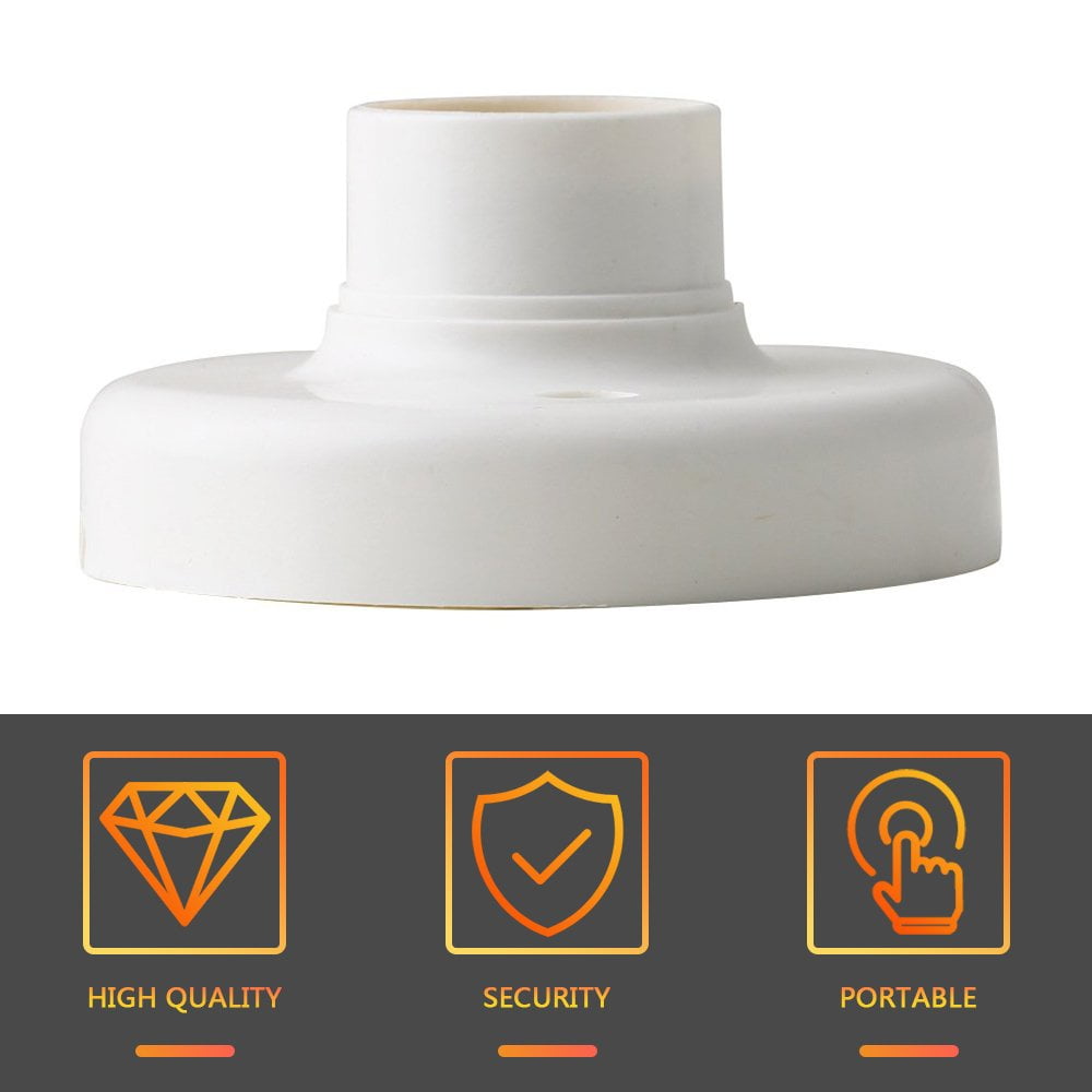 Useful E27 Round Plastic Base Screw Light Bulb Lamp Socket Holder White Rodalind Useful E27 Round Plastic Base Screw Light Bulb Lamp Socket Holder White Rodalind